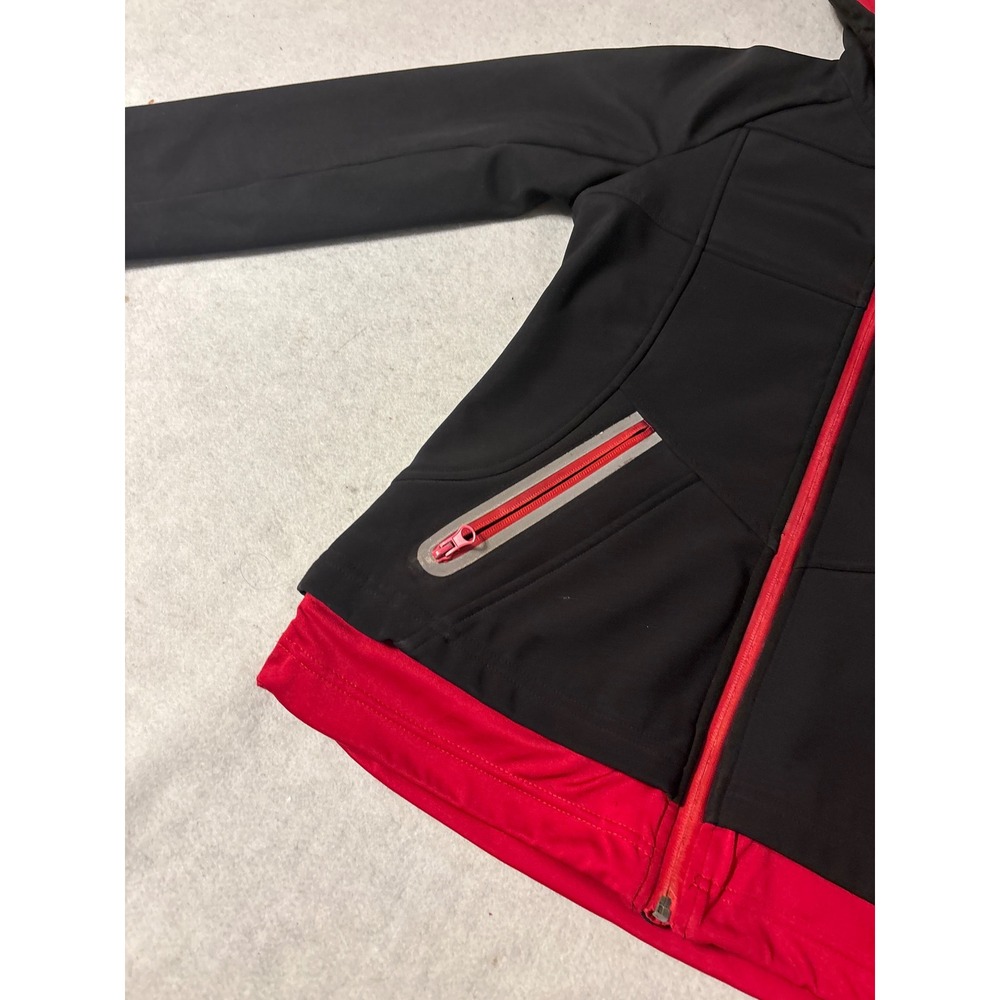 Athleta Softshell Jacket Womens Medium Black Red … - image 2